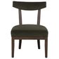 Linon Home Decor Ballard Side Chair with Green Cushion in Warm Maple Truffle, , large