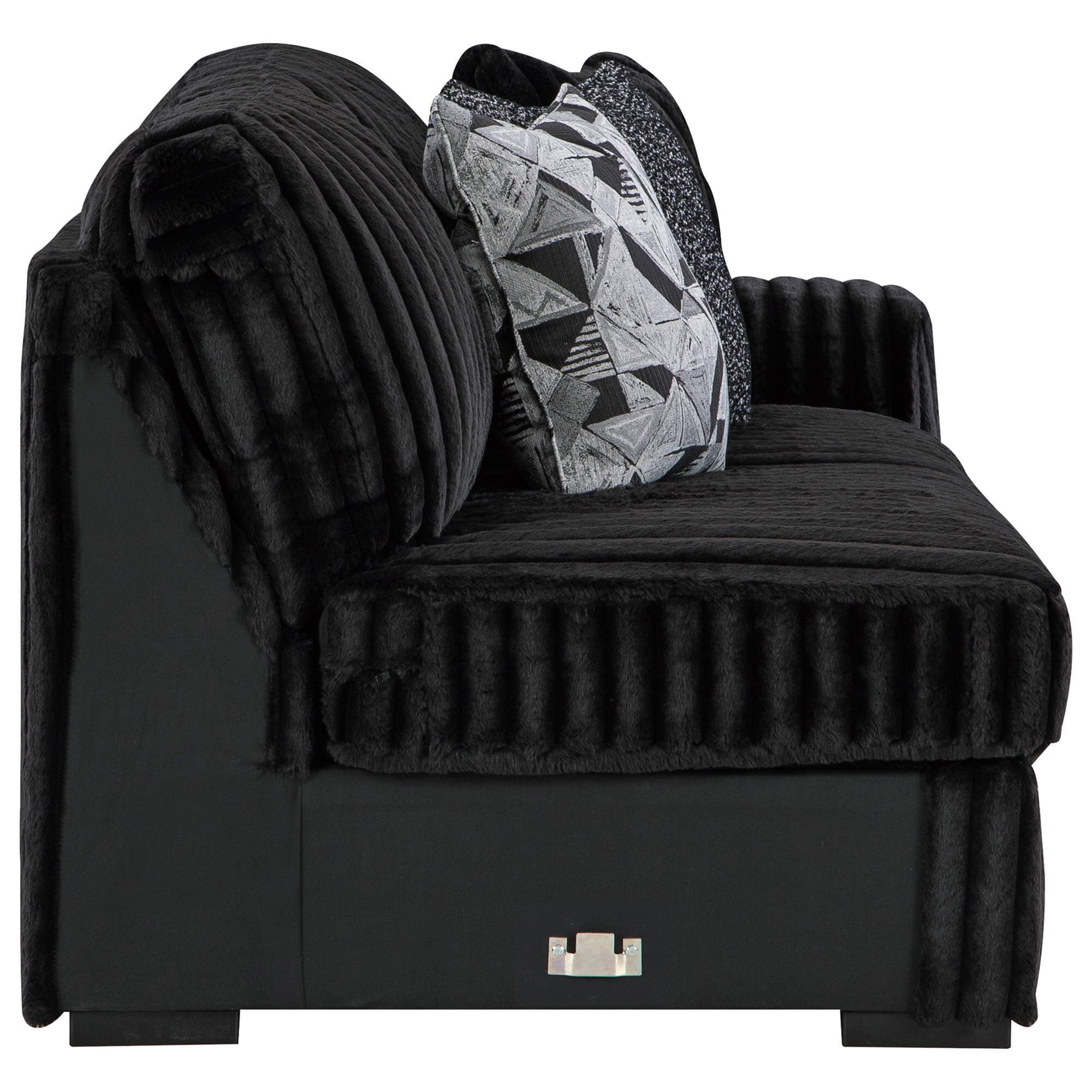 Ashley Midnight-Madness 4-Piece Sectional with Left-Facing Chaise