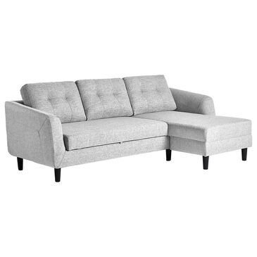 Moe"s Home Collection Belagio Right Facing Sofa Bed With Chaise in Light Grey, , large