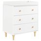 Babyletto Lolly 3 Drawer Changer Dresser with Removable Changing Tray in White and Natural, , large