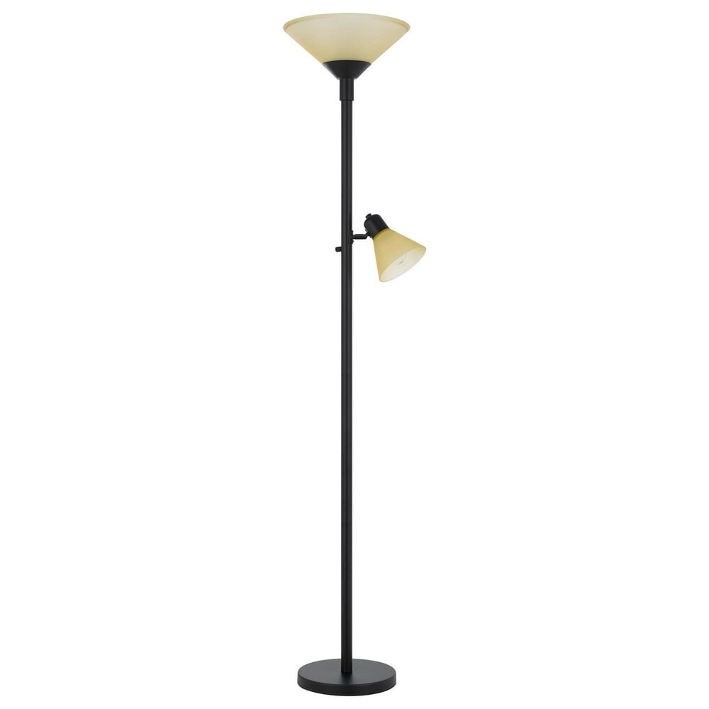Cal Lighting Brayton Torchiere Floor Lamp in Black, , large