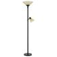 Cal Lighting Brayton Torchiere Floor Lamp in Black, , large