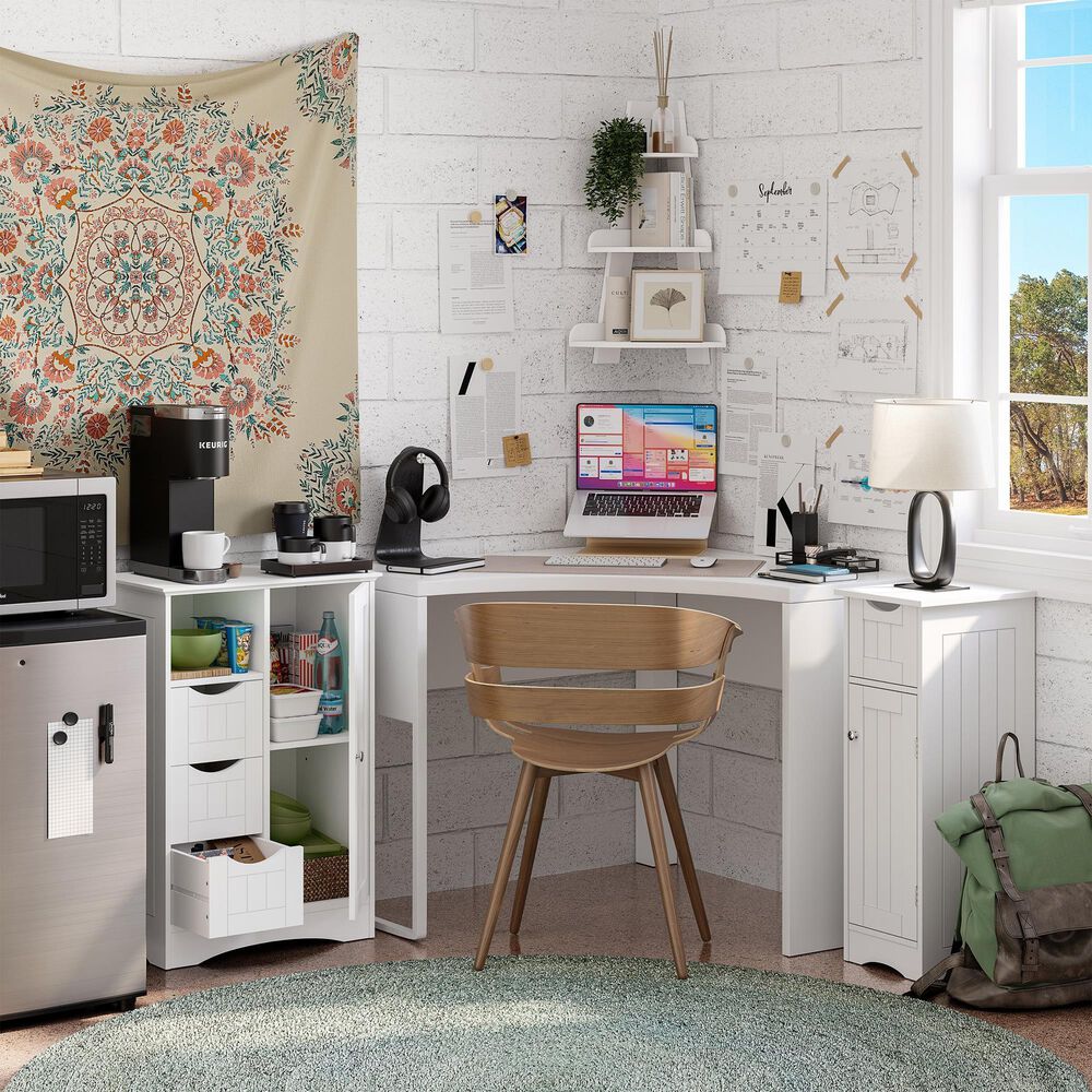RiverRidge Home Ashland 1-Door Floor Cabinet in White, , large