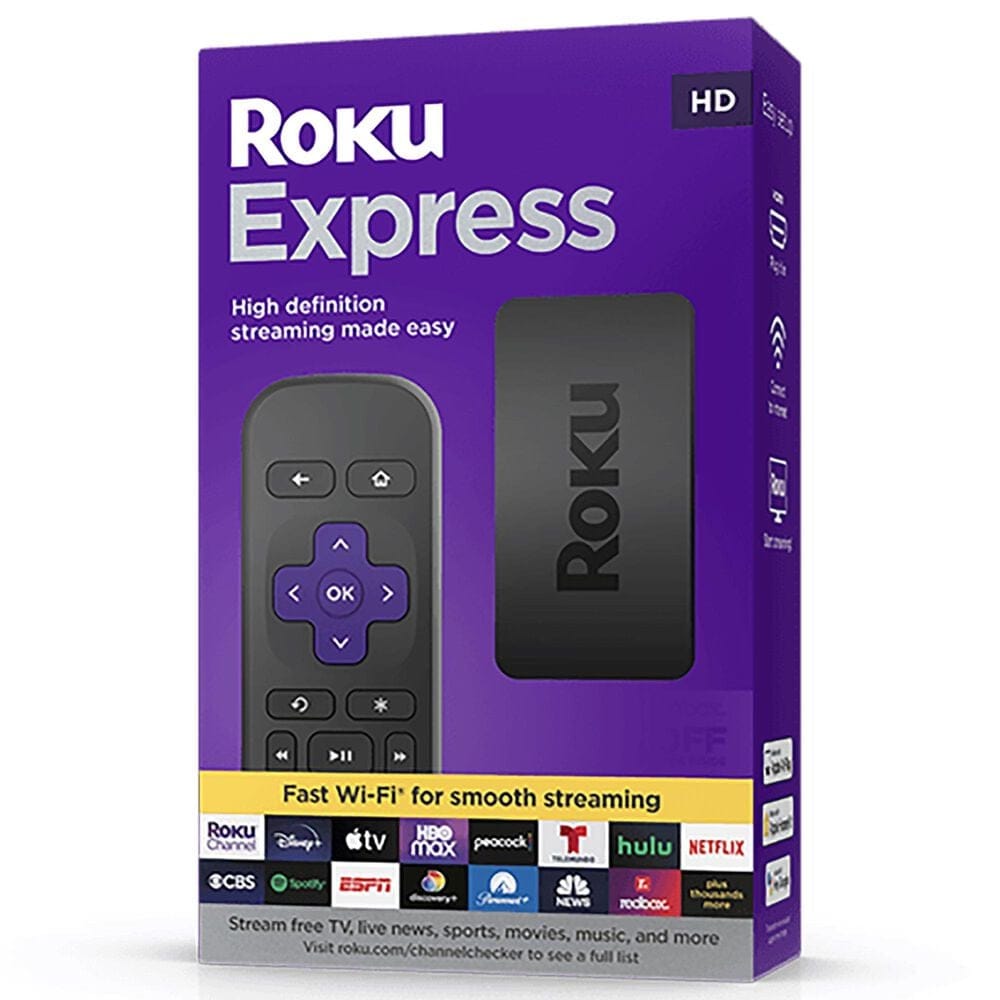 Roku Express Streaming Media Player with Standard Remote in Black, , large