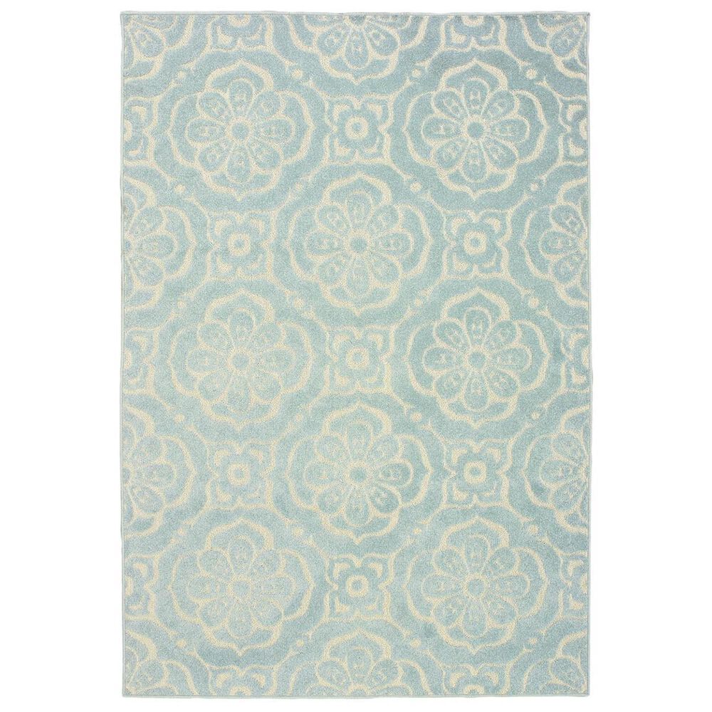Oriental Weavers Barbados 539L4 3"3" x 5" Blue and Ivory Area Rug, , large