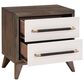 Austin Group Furniture, Llc Sophia 2-Drawer Nightstand in Walnut Brown and White, , large