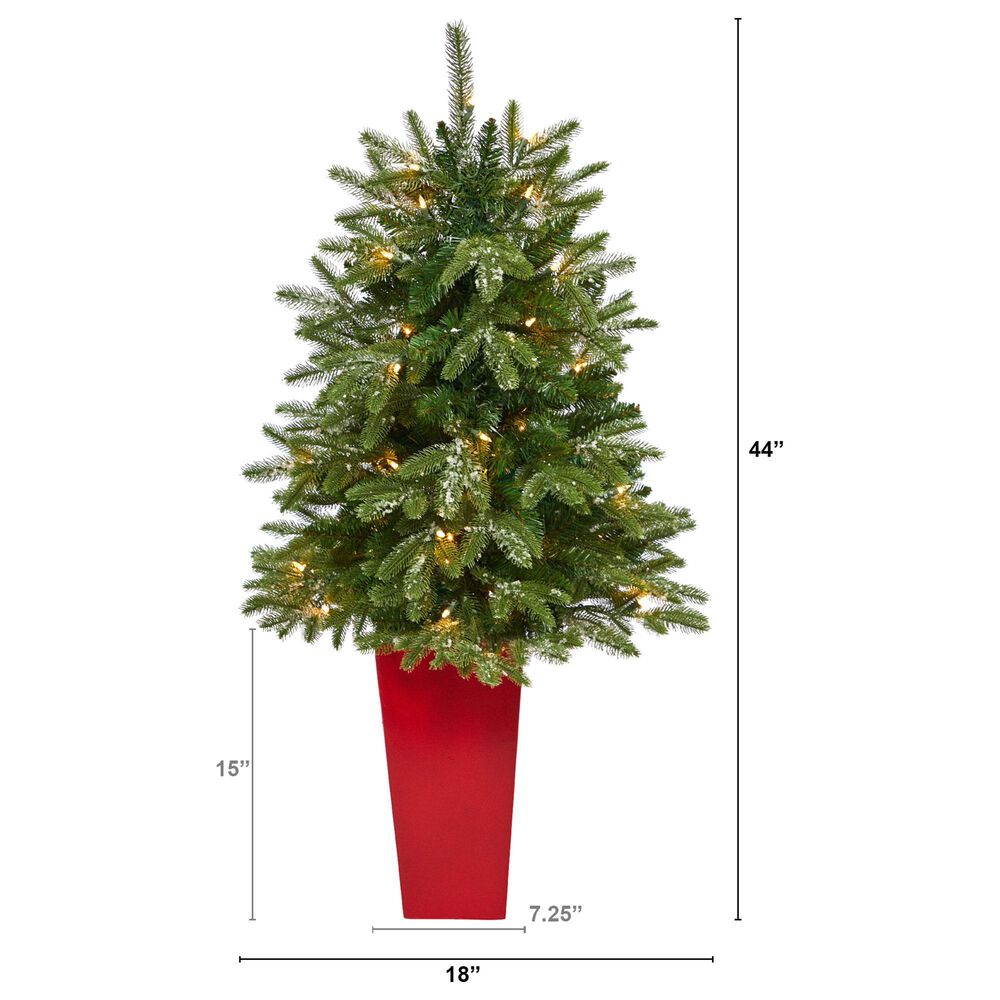 Nearly Natural Inc 44" Snowed Grand Teton Fir Christmas Tree with White