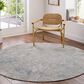 Surya Brunswick Light Gray, Cream, Charcoal, Mustard and Blue 7"10" Round Area Rug, , large