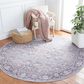 Safavieh Serapi 6"7" Round Grey and Pink Area Rug, , large