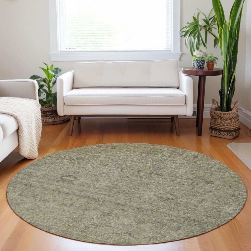 Dalyn Rug Company Ravenna RN5 8&#39; Round Khaki Area Rug, , large