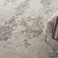 Nourison Silk Shadows 9"9" x 13"9" Ivory and Silver Area Rug, , large