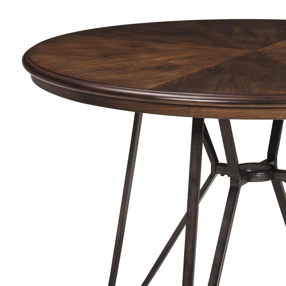 Signature Design by Ashley Centiar Round Dining Table in TwoTone Brown
