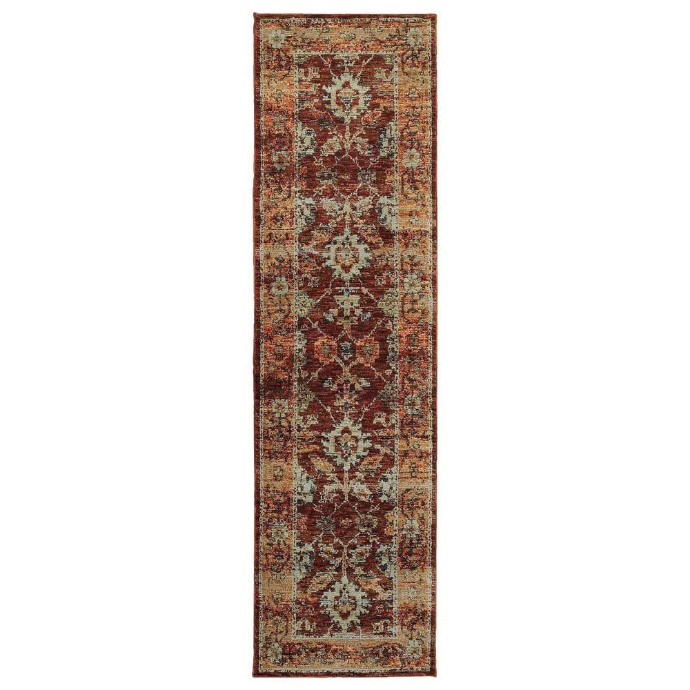 Oriental Weavers Andorra 7154A 2&#39;3&quot; x 8&#39; Red Runner, , large