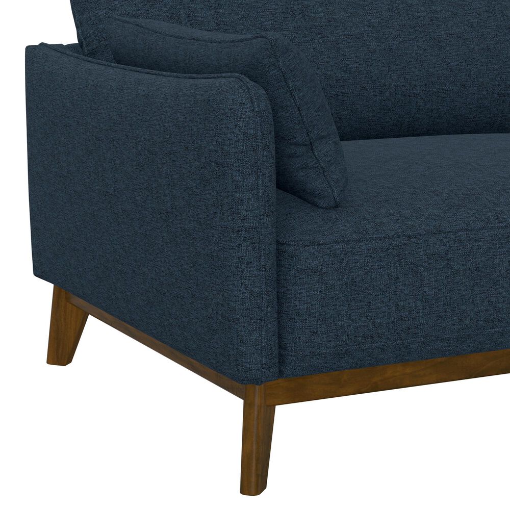 Emerald Home Furnishings Aria Stationary Sofa in Navy Storm, , large