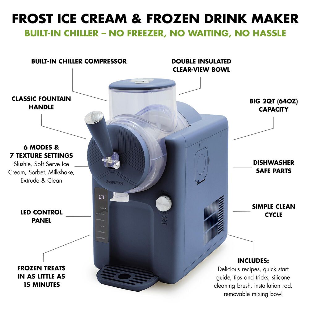 Green Pan 2 Qt. Frost Slush and Soft Serve Ice Cream Maker in Berry, , large