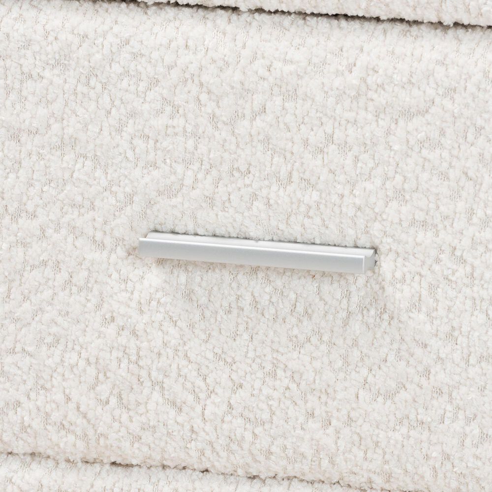 Baxton Studio Laria 2-Drawer Upholstered Nightstand in White, , large