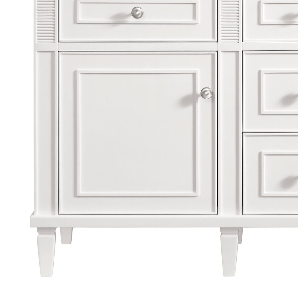 James Martin Vanities Lorelai 60&quot; Double Vanity in Bright White with 3 cm Lime Delight Quartz Top, , large