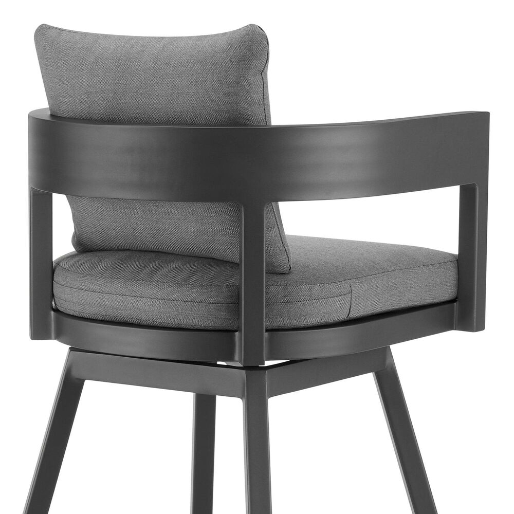Blue River Menorca Patio Swivel Bar Stool in Dark Gray, , large