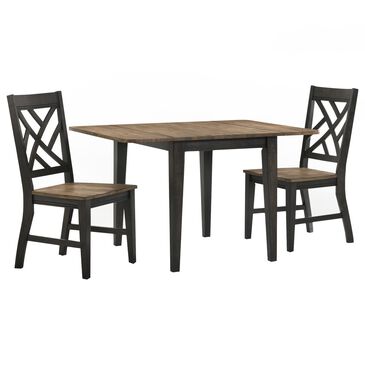 INTERCON Harper 3-Piece Rectangular Dining Set in Brushed Brown and Pecan, , large