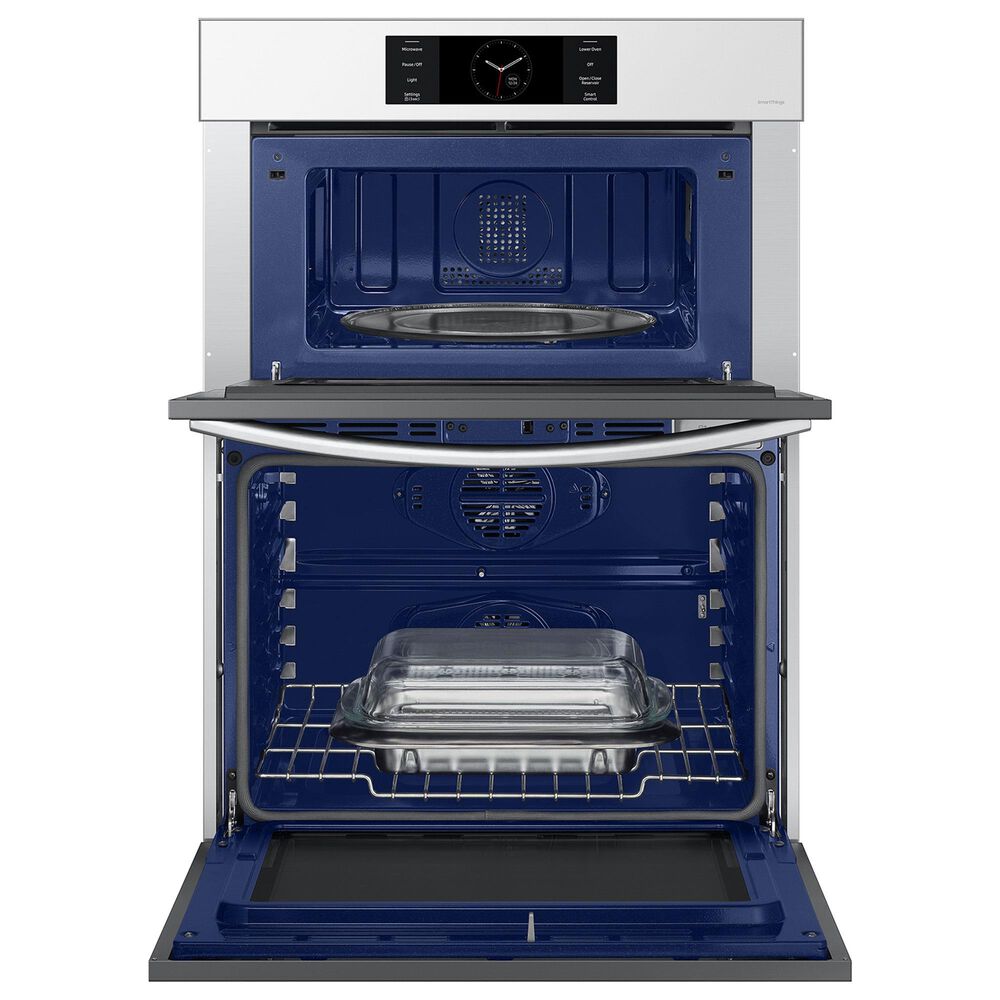 Samsung Bespoke 2-Piece Kitchen Package with White Bespoke 30" Combination Wall Oven and Stainless Steel 36" Electric Cooktop, , large