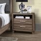 New Heritage Design Harrisburg 5-Piece Queen Bedroom Set in Walnut Brown with LED Lighting and USB Port, , large