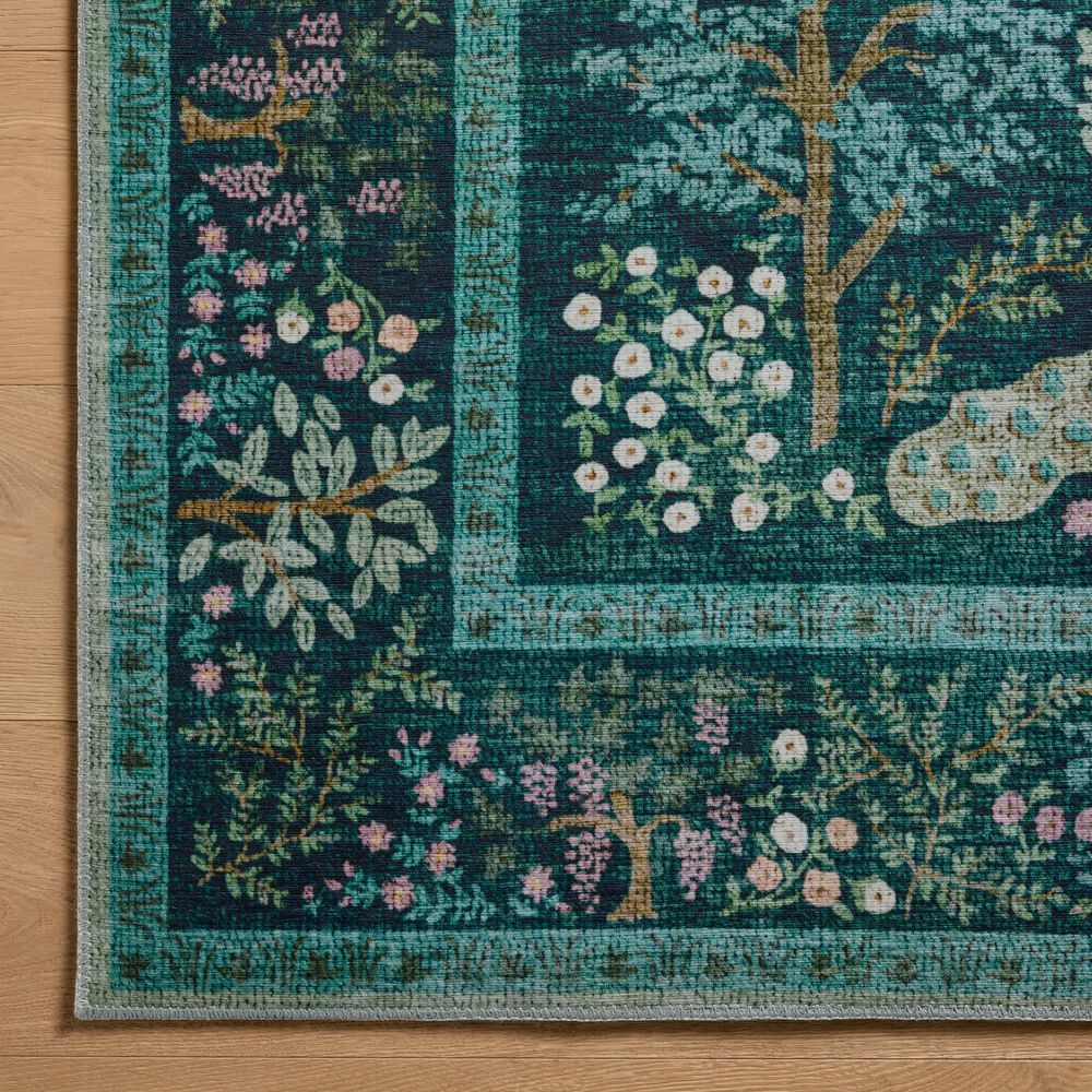 Loloi Canopy Peacock Forest Teal 8&#39;6&quot; x 11&#39;6&quot; Area Rug, , large