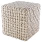 Surya Cordoba Pouf in Cream and Seafoam, , large