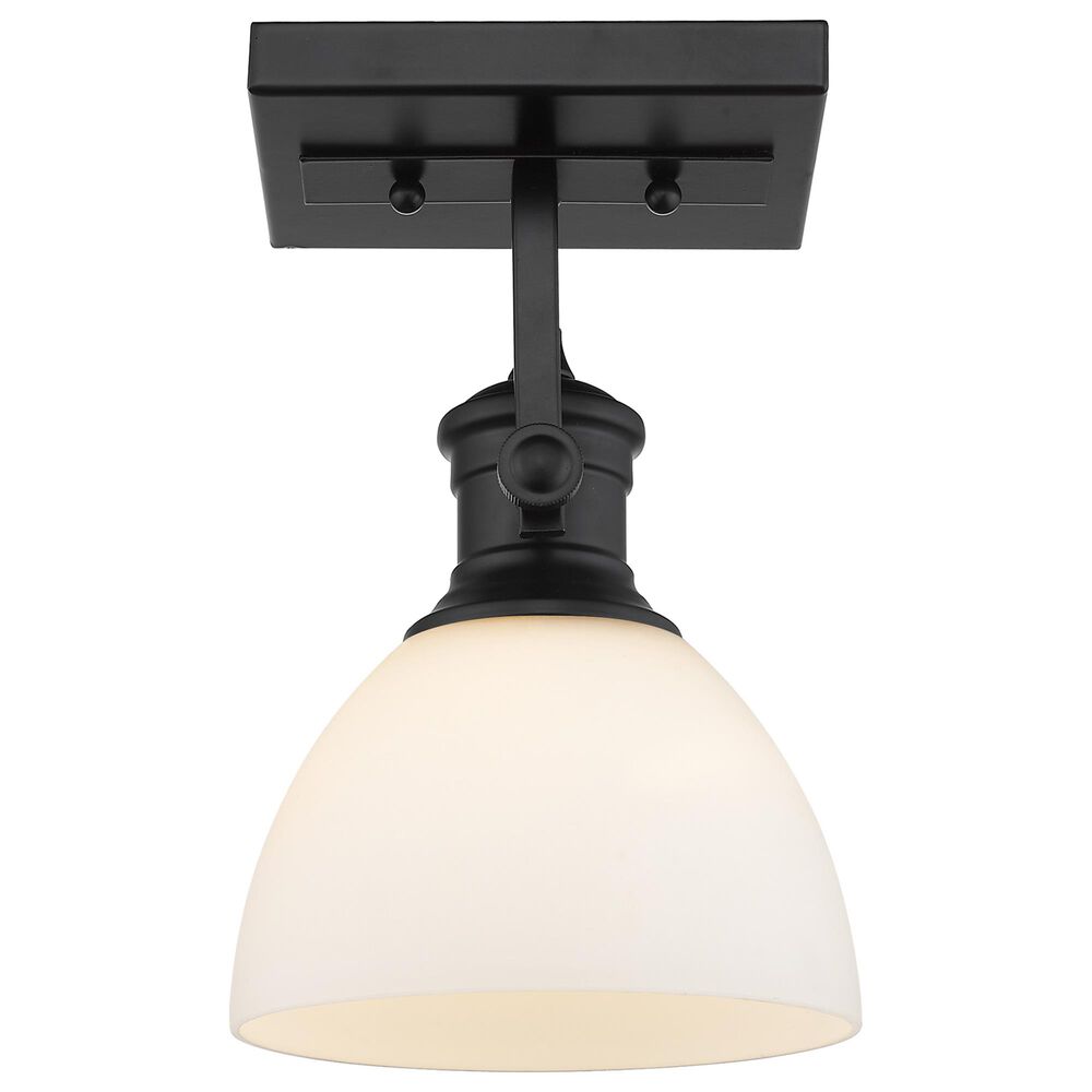 Golden Lighting Hines 1-Light Semi-Flush in Matte Black, , large
