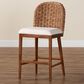 Baxton Studio Denver Counter Stool in Walnut Brown, , large