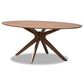 Baxton Studio Monte 71" Dining Table in Walnut Brown - Table Only, , large