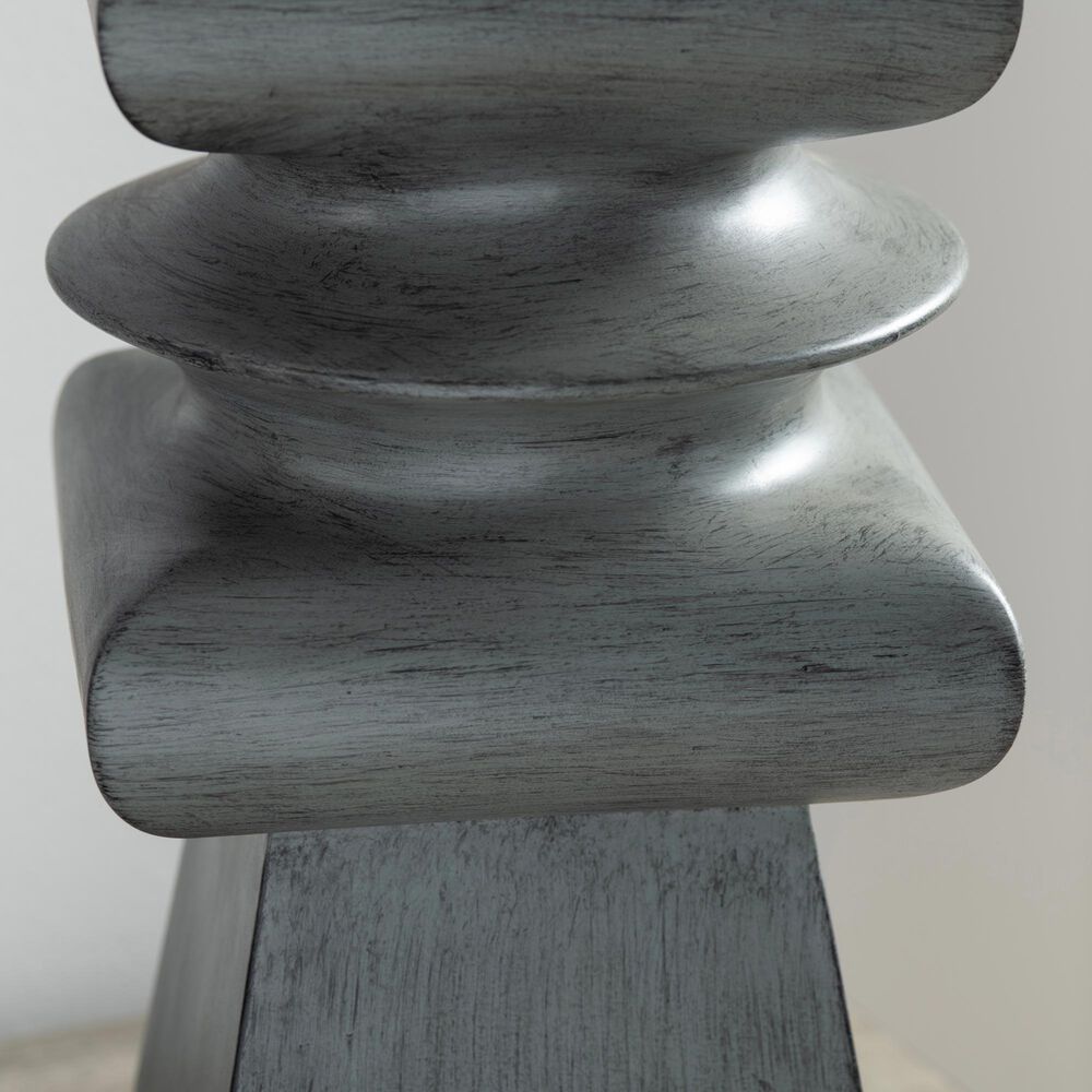 Crestview Collection Zane Table Lamp in Grey and Brushed Black, , large