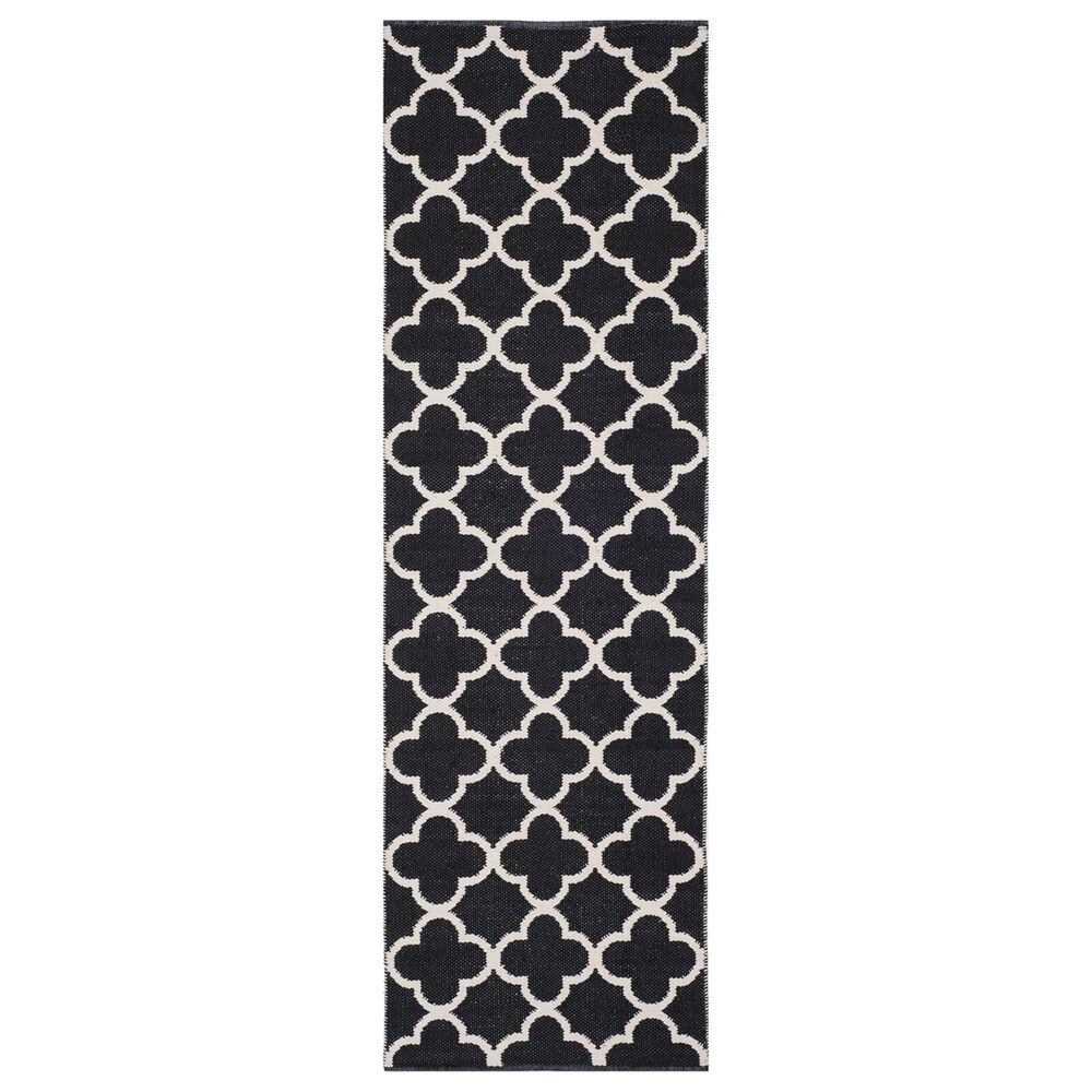 Safavieh Montauk MTK725 2'3" x 7' Black and Ivory Runner, , large