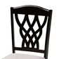 Baxton Studio Delilah Side Chair with Grey Cushion in Dark Brown (Set of 2), , large