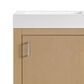 37B Alanya 24" Single Bathroom Vanity in Warm Oak with White Composite Stone Top, , large