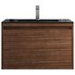 James Martin Vanities Mantova 31.5" Single Vanity in Mid-Century Walnut and Brushed Nickel with 3 cm Charcoal Black Composite Stone Top and Rectangular Sink, , large