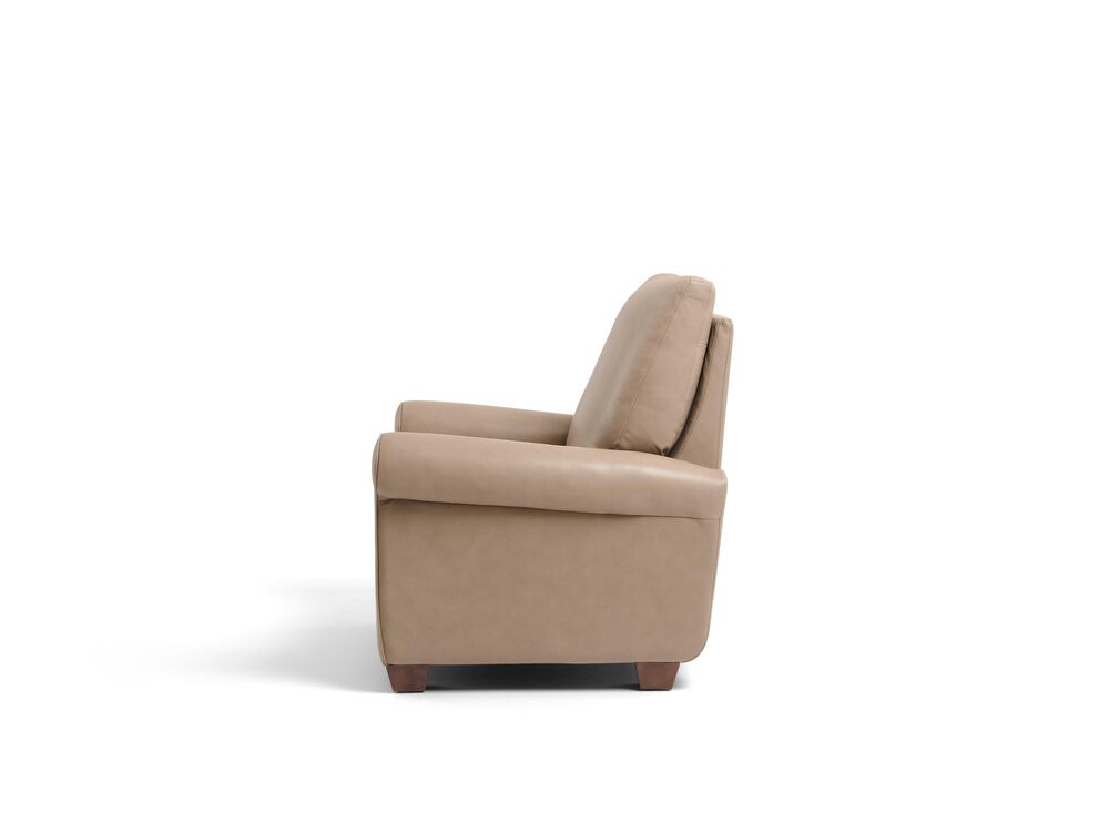 American Leather Sutton Leather Chair in Titan Champagne, , large