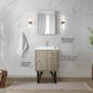 Lexora Home Lancy 24" Single Bathroom Vanity in Rustic Acacia with 2 cm White Quartz Top and Rectangular Sink, , large