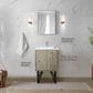 Lexora Home Lancy 24" Single Bathroom Vanity in Rustic Acacia with 2 cm White Quartz Top and Rectangular Sink, , large