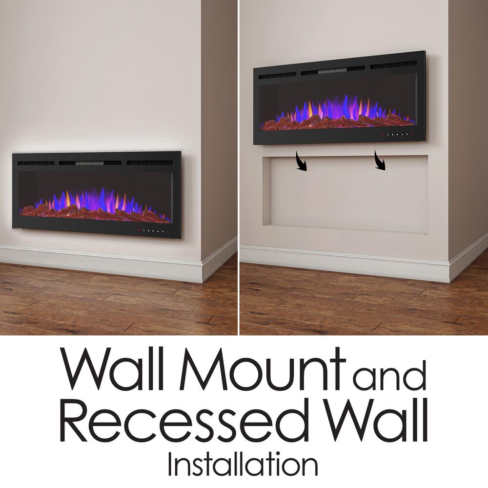 Timberlake Hastings Home 36&quot; Electric Fireplace Wall Mount in Black, , large