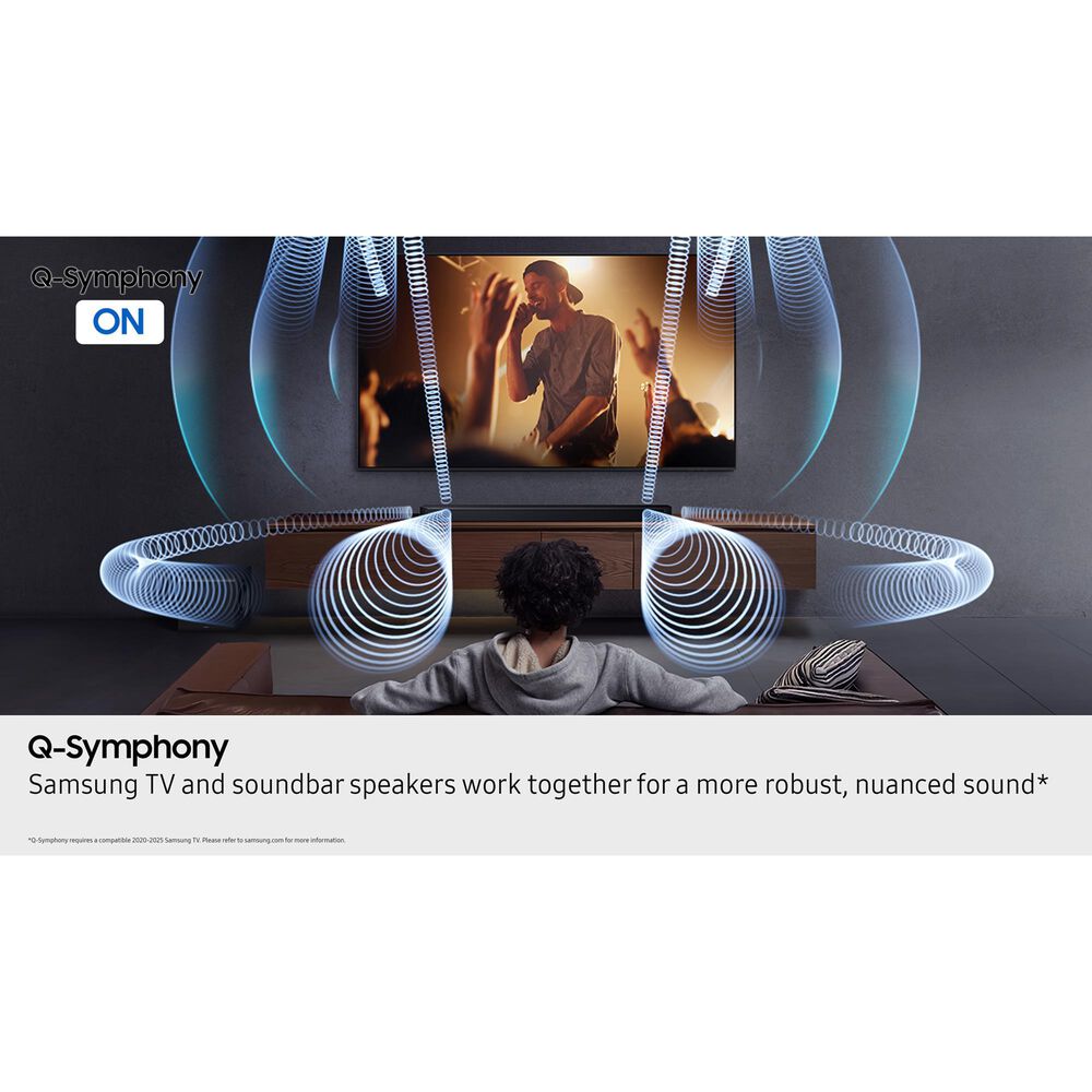 Samsung Q-Series 11.1.4 Channel Soundbar with Wireless Subwoofer and Rear Speaker in Titan Black, , large
