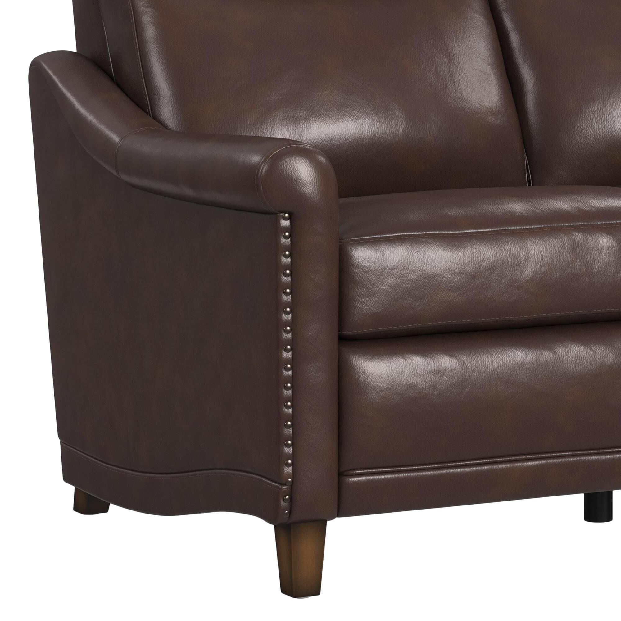Flexsteel Elizabeth Power Loveseat with Headrest in Brunette