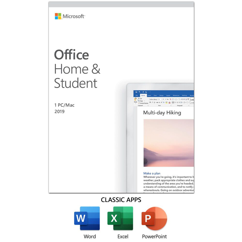 Microsoft Office Home & Student 2019 (1 Device)(1 Person) for Windows or Mac, , large