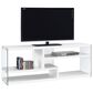 Monarch Specialties 60" TV Stand with Tempered Glass in Glossy White, , large