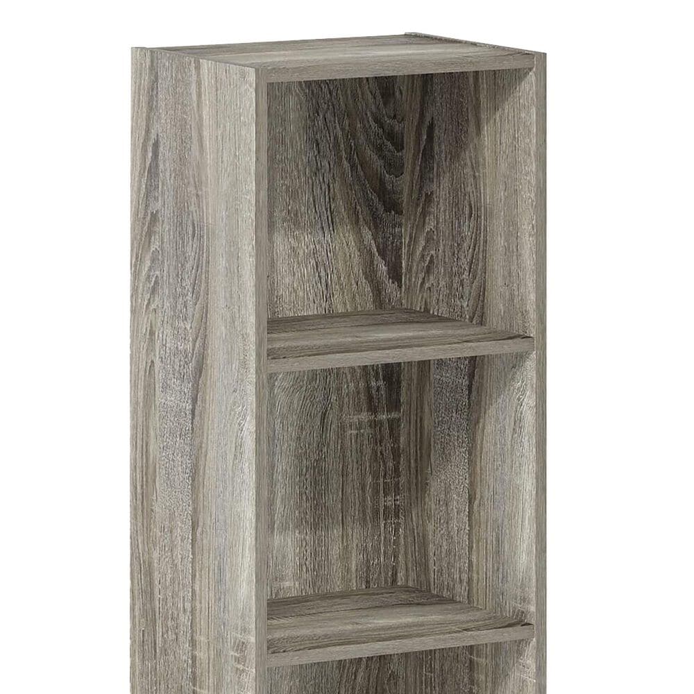 HOMLUX 4-Tier Shelf Bookcase with Door Storage Cabinet in French Oak, , large