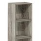 HOMLUX 4-Tier Shelf Bookcase with Door Storage Cabinet in French Oak, , large