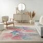 Nourison Prismatic 3"9" x 5"9" Ivory, Purple, Blue and Red Area Rug, , large