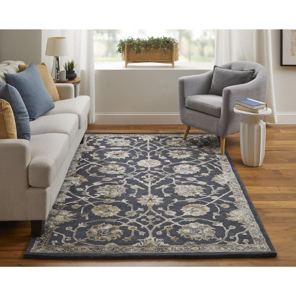 Feizy Prescott 8&#39; x 10&#39; Navy and Gray Area Rug, , large