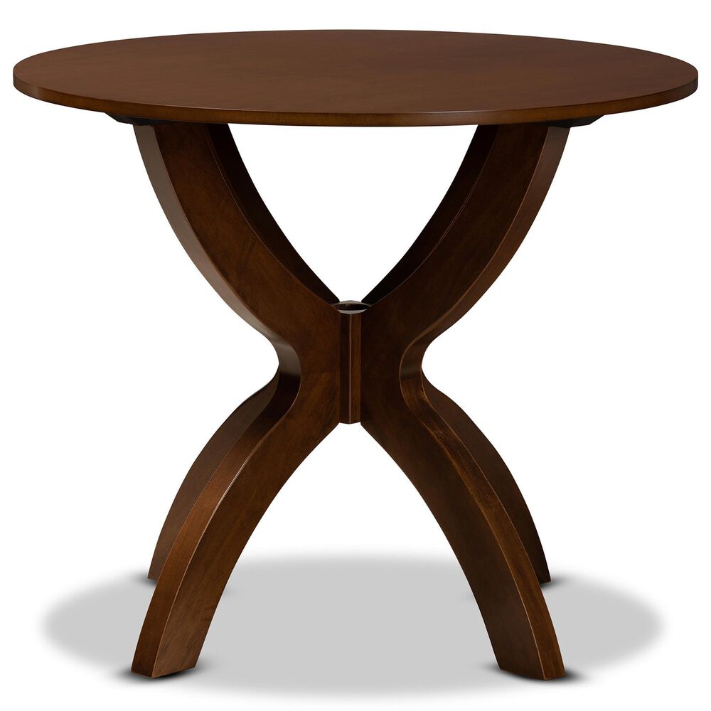 Baxton Studio Tilde Dining Table in Walnut Brown - Table Only, , large