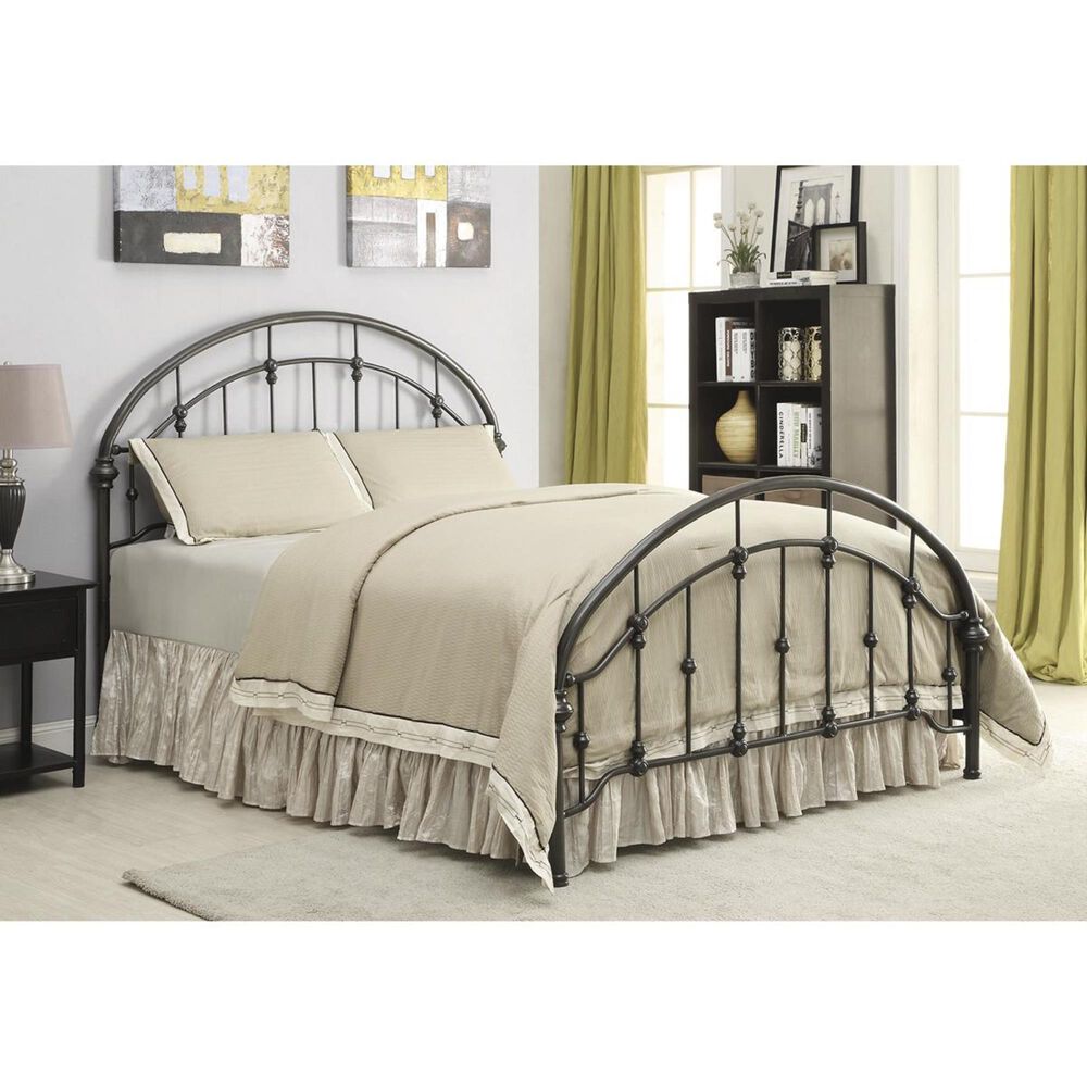 Pacific Landing Maywood Queen Metal Bed in Black, , large