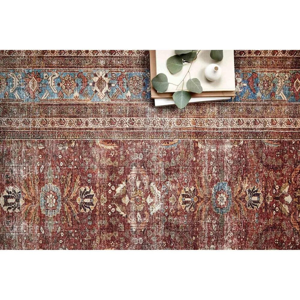Loloi II Layla LAY-01 3&#39;6&quot; x 5&#39;6&quot; Brick and Blue Area Rug, , large